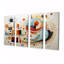 «All That Jazz Geometric Expressionism - Midcentury», art mural 4 pièces-384697678