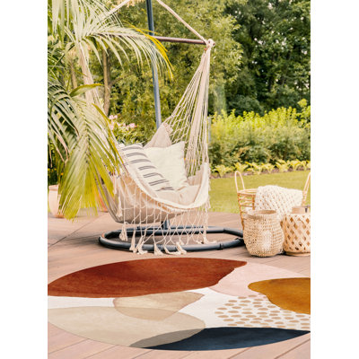 Soliel Abstract Vinyl Machine Printed Area Rug