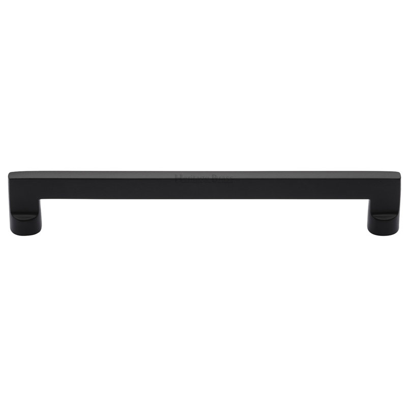 Heritage Brass Heritage Cabinet Pull Apollo Design, 25.6cm H x 0.9cm W x 3.5cm D, Black Matt