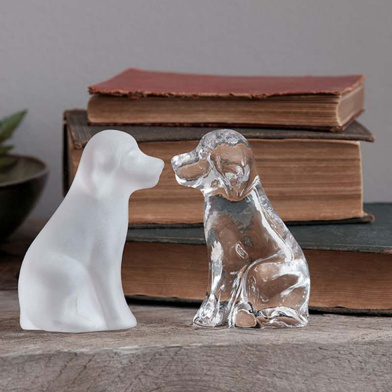 Handmade Glass Dog Figurine