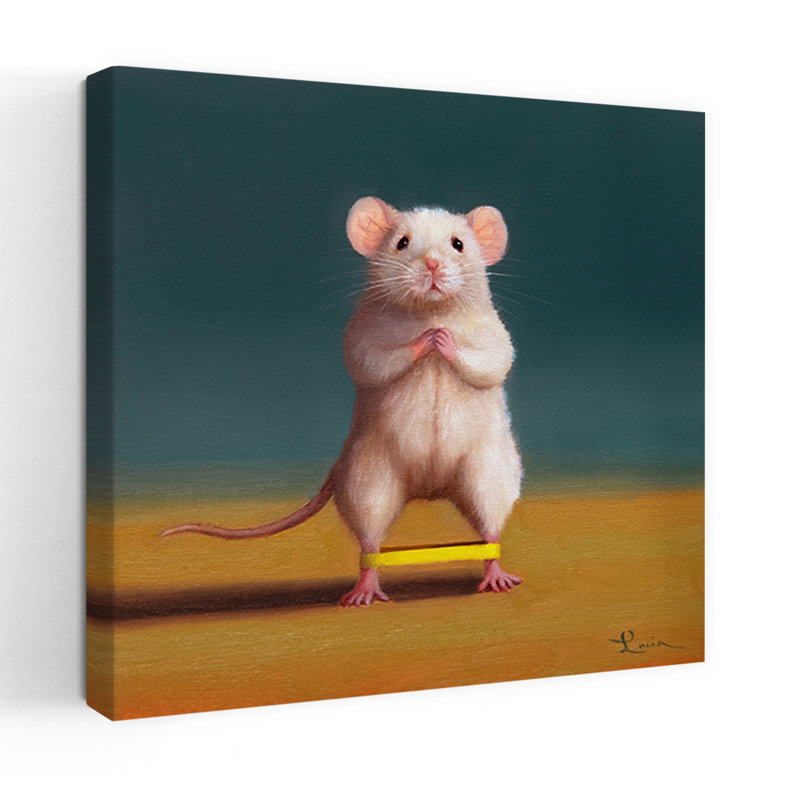 Gym Rat Duck Walk, art urbain contemporain, H 48 po x l 48 po