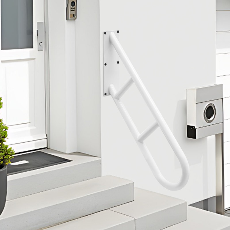 Double Wall Mounted Stair Handrails, White