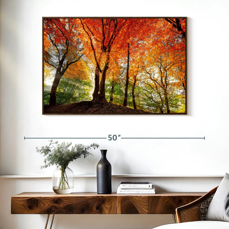 Prisme de la lumière, Cadre flottant en noyer, 40 po x 27 po