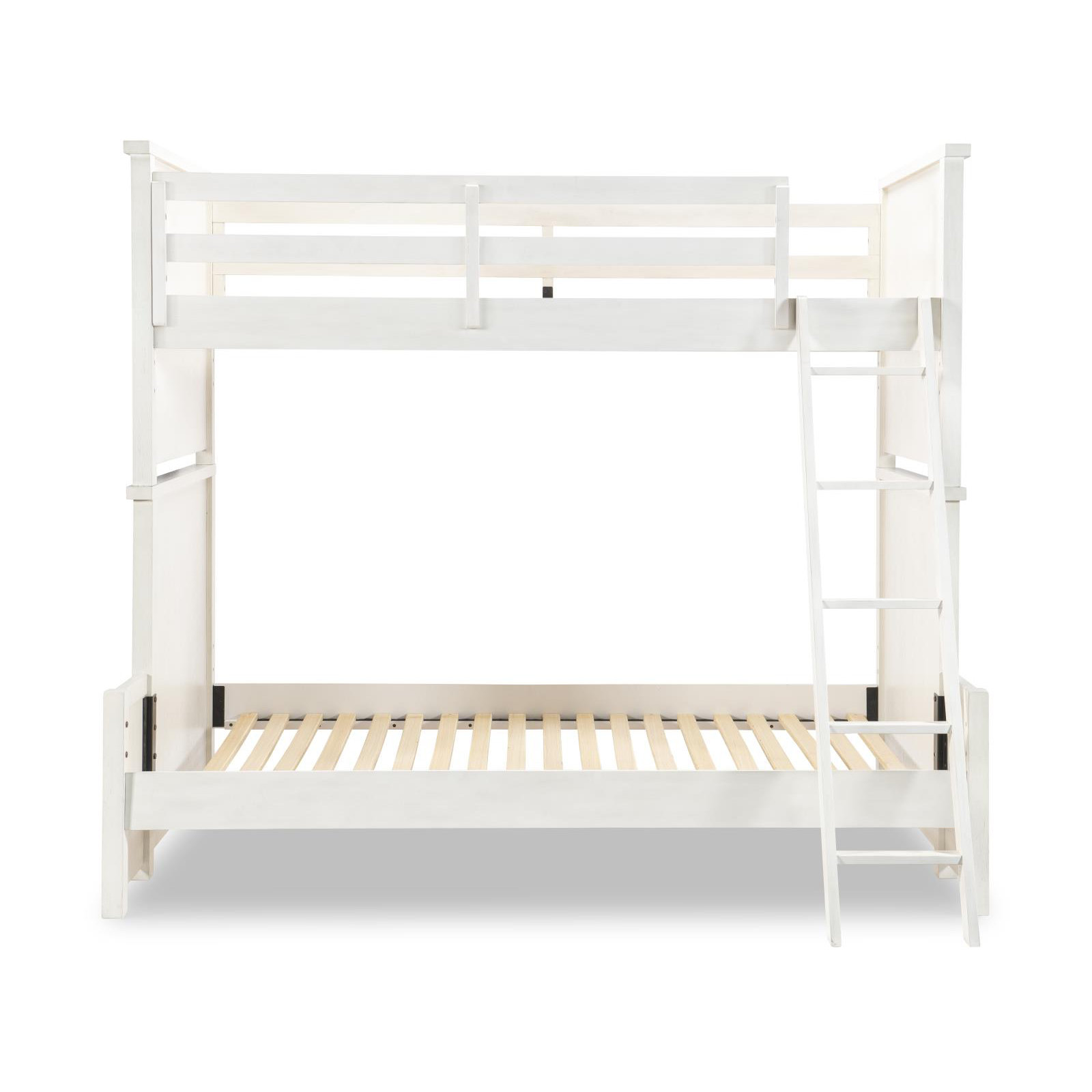 COMPLETE BUNK BED, White, Twin Over Full