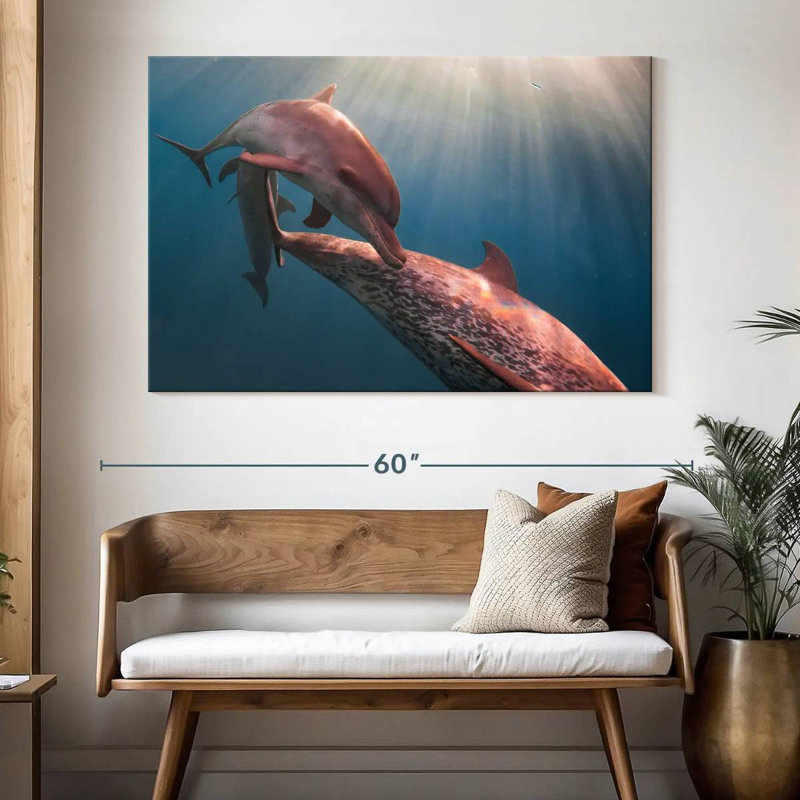 Brampt Amazon River Dolphins, 34" H x 51" W