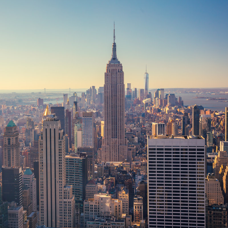 Parren Manhattan Skyline - Wrapped Canvas Print, 51cm H x 51cm W x 3.8cm D