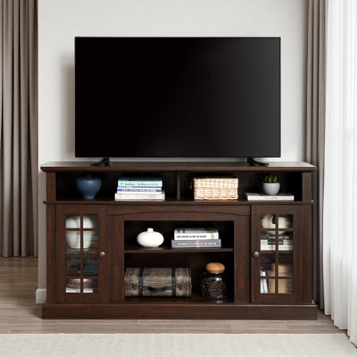Meuble télé classique pour téléviseur de 65 po ou moins avec espace de rangement ouvert et fermé Classic Classic