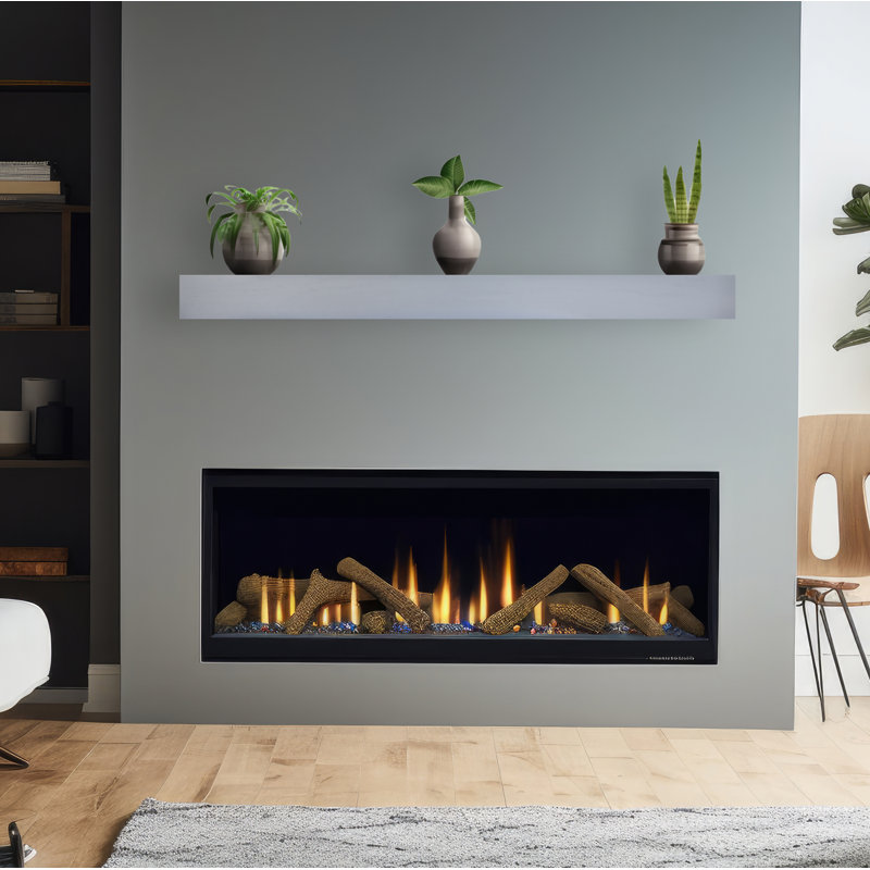 Chierika Oak Accent Shelf, Gray, 4" H x 54" W x 7" D