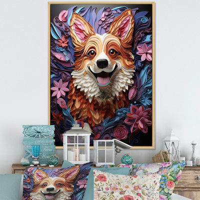 Corgi Charm - Dog Canvas Wall Art