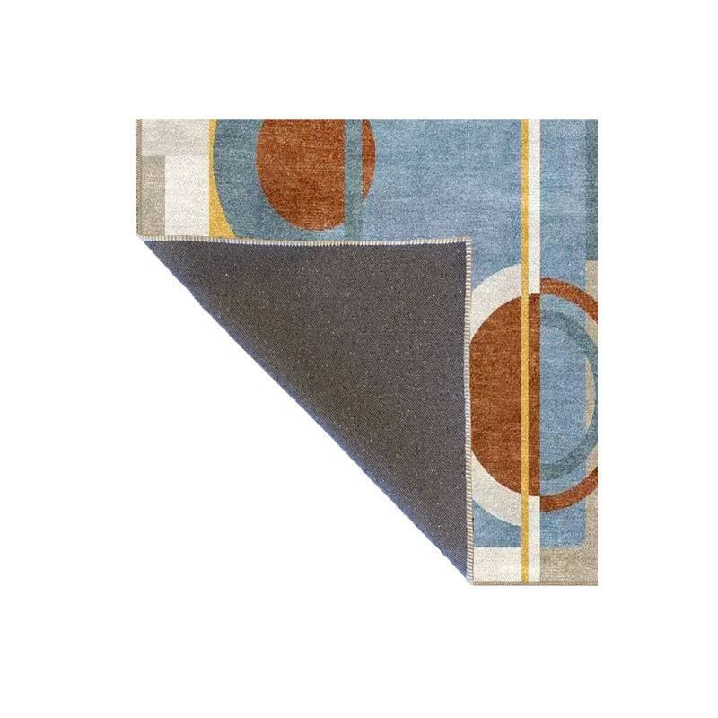 Tapis décoratif coloré à rayures coloré lavable à la machine, Sous-tapis carré 3 pi 3 po inclus