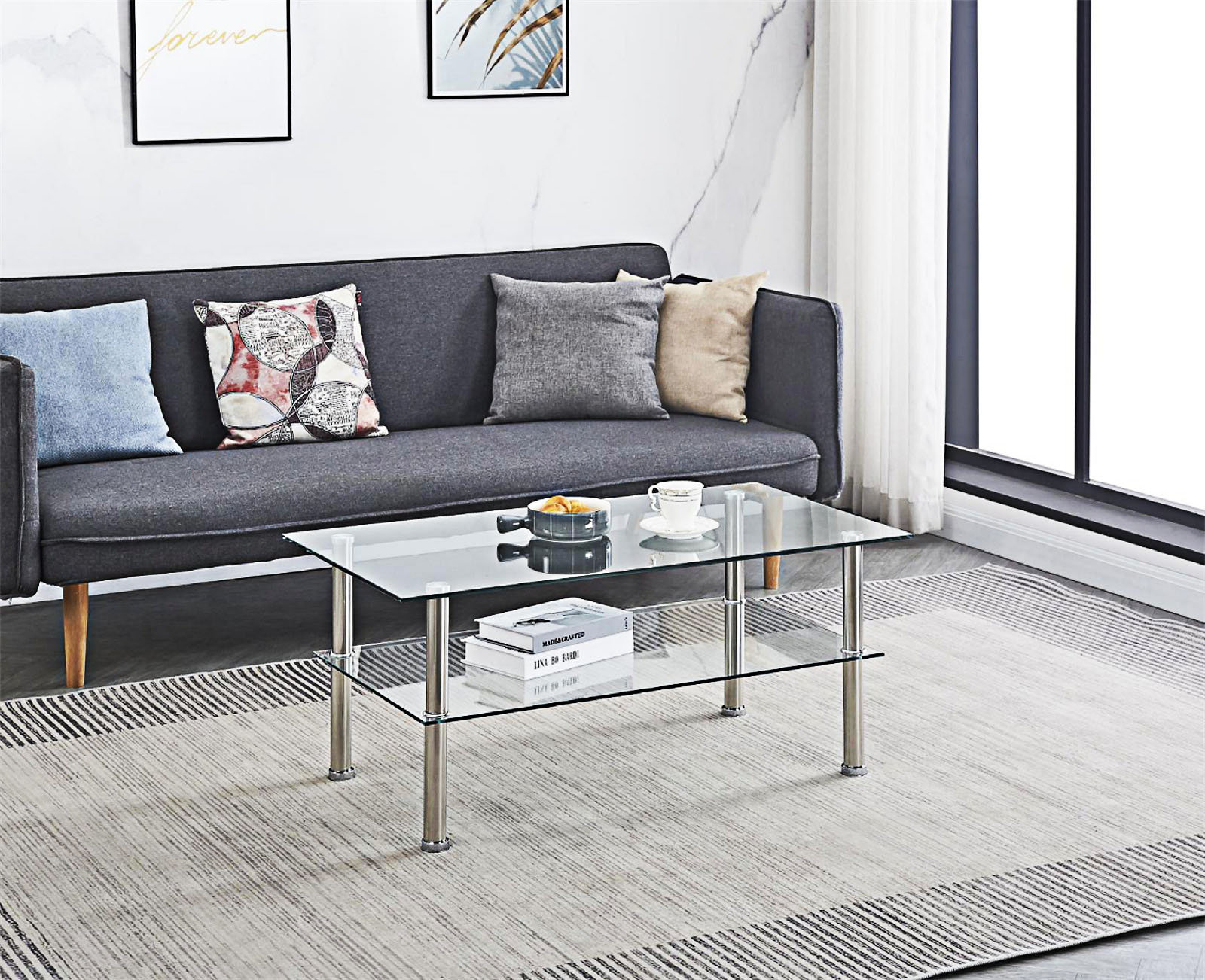 Wrought Studio Tempered Glass Coffee Table Wayfair Canada