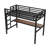 Metal Twin Loft Bed with Desk, Power Outlet & LED Light, Space-Saving, Noise-Reduced, Black