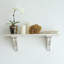 Supports de maison de campagne rétro, supports en bois blanc pour tablette, paire de corbeaux, supports de corbeaux minables pour décoration murale de tablette-128553979