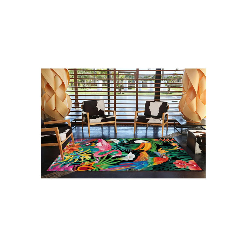 Tapis décoratif lavable à la machine, Sous-tapis carré 3 pi 3 po inclus