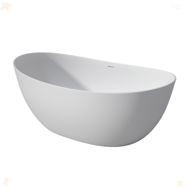 65" Solid Surface Soaking Bathtub