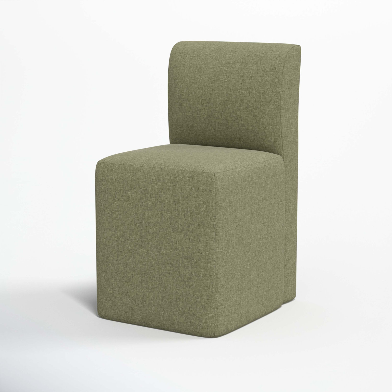 Mendy Upholstered Parsons Chair, Zuma Laurel Textured Linen
