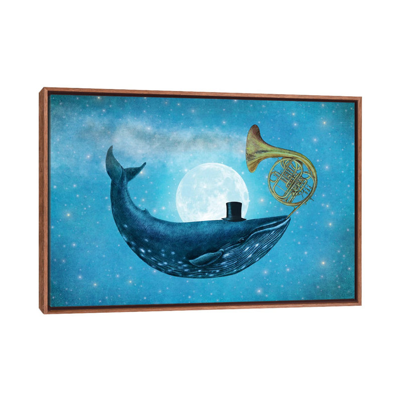 Cloud Cloud II par Terry Fan - impression d'art graphique, H 40 po x l 60 po x 1,5 po, Toile avec cadre brun, Pas de tapis