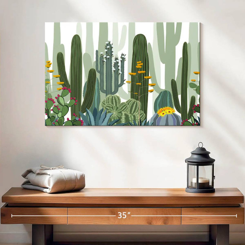 Harnek Desert Cactus Pattern, 16" H x 24" W