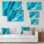 «Luxury Turquoise Marble River», reproduction d'art sur toile encadrée-2078057999-2078058007