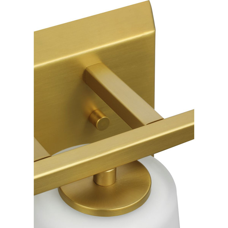 Éclairage pour meuble-lavabo à intensité variable 3 lumières Rozerin, Or brossé, Blanc
