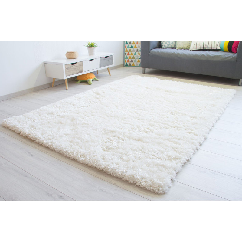 Russ Solid Colour Shag Area Rug, Rectangular 240 x 290cm