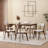 Jenan 6 - Person Four Leg Dining Set-288621304-288621310-288621308
