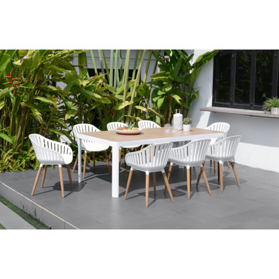 Elian 82" Teak Patio Dining Set