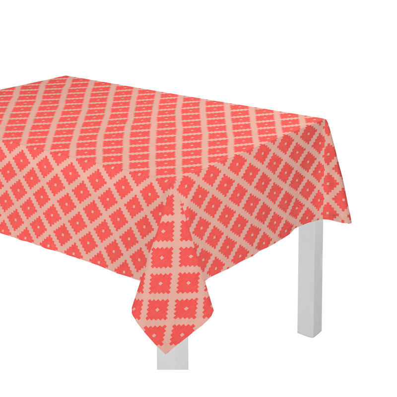 Moroccan Shiraz Light Tablecloth, 130cm W x 190cm L, Cherry red