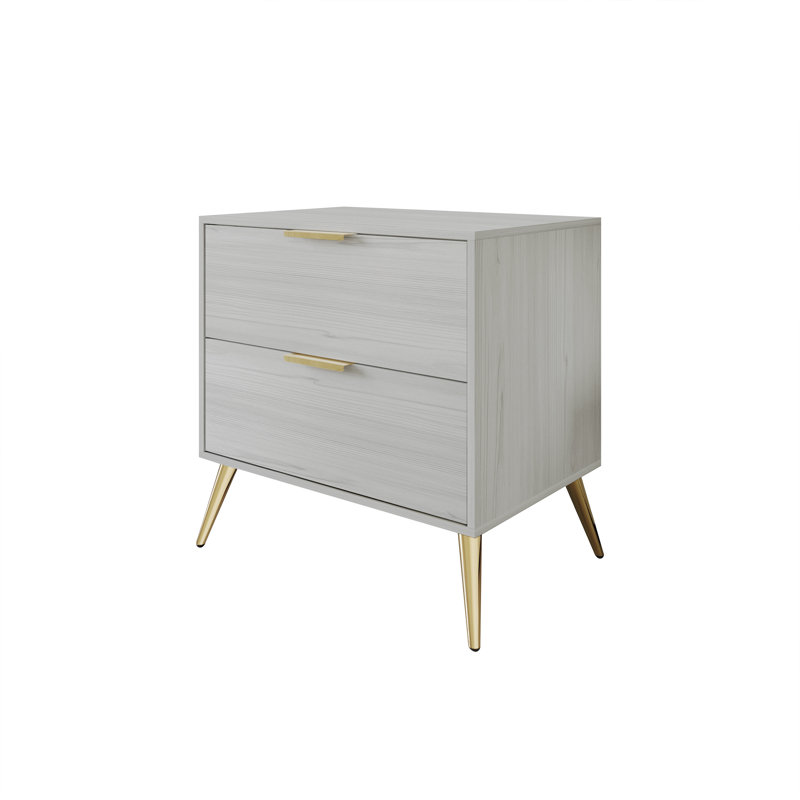 Rafiat 21.65'' W Nightstand, Light Gray
