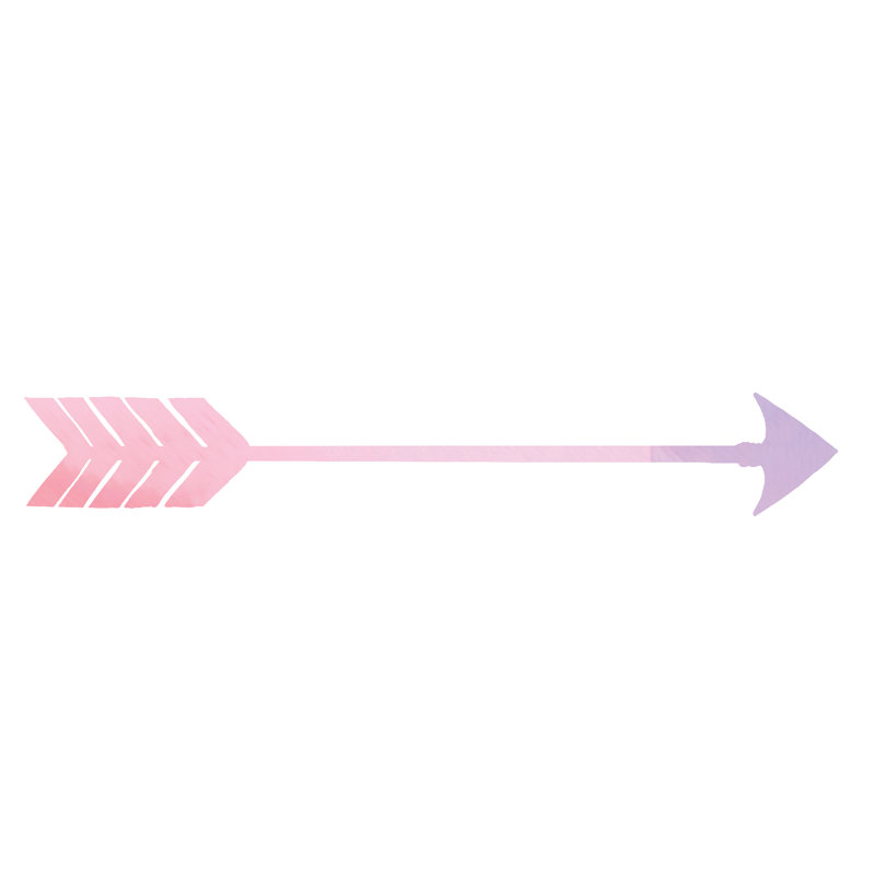 Blush Lilac Arrow - Wrapped Canvas Art Prints, 20cm H x 30cm W x 3.8cm D