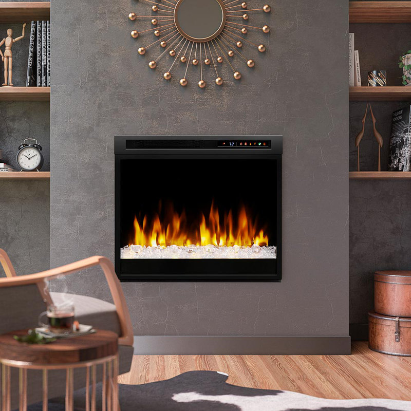 Dimplex Black Electric Fireplace with BTU 5118, 22.8" H x 28" W x 7.9" D