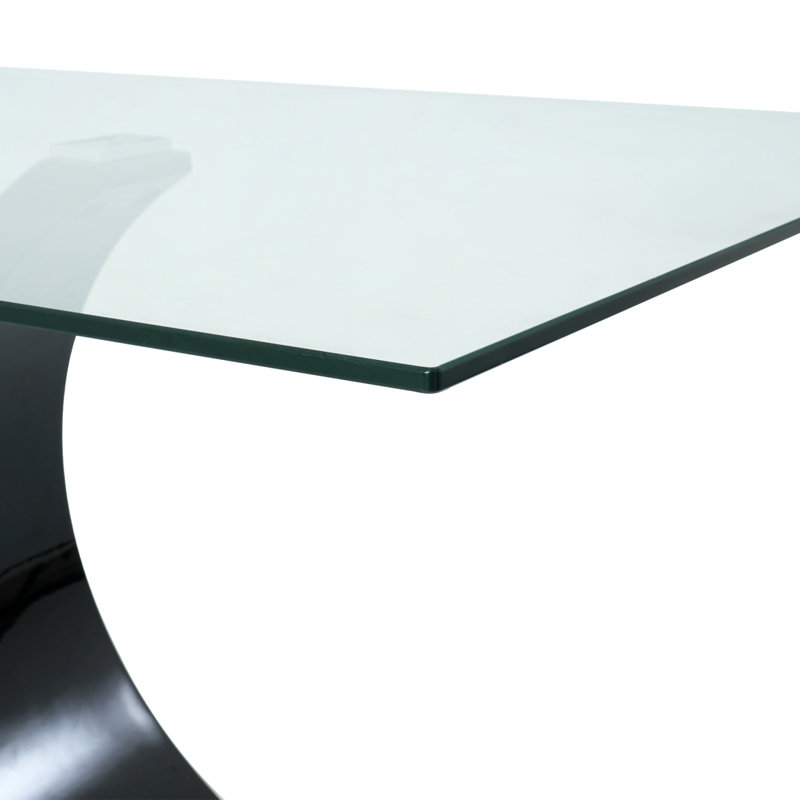 Table de salle à manger en verre de style moderne, design transparent élégant, base de support solide, ensemble de chaises de salle à manger grises, pieds de chaise plaqués, convient pour la cuisine de restaurant (ensemble de 5)