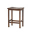 Bois, tabouret de comptoir, 2 pièces, finition foncée, sans dossier, confortable, résistant aux intempéries, 2 pièces d'extérieur en brun, sièges subtilement courbés et fonctionnalité