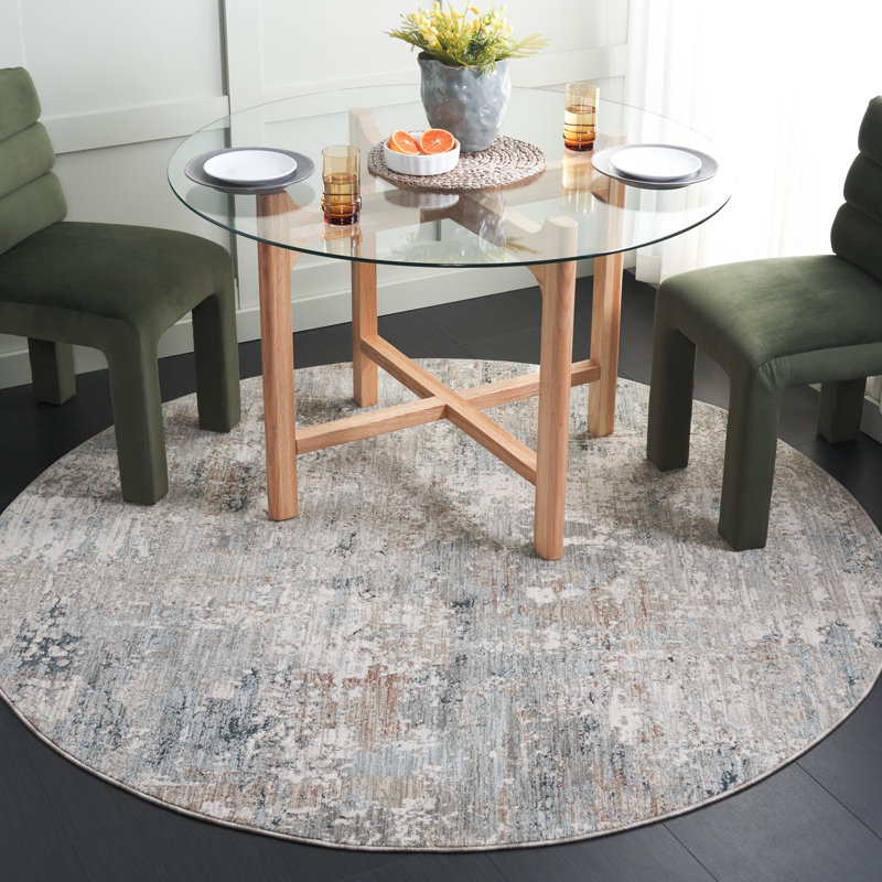 Mayrani Treasure Performance Abstract Rug, Round 6'7"