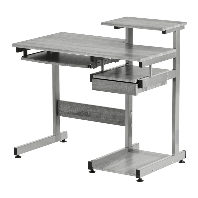 Complete Computer Workstation Desk, Grey