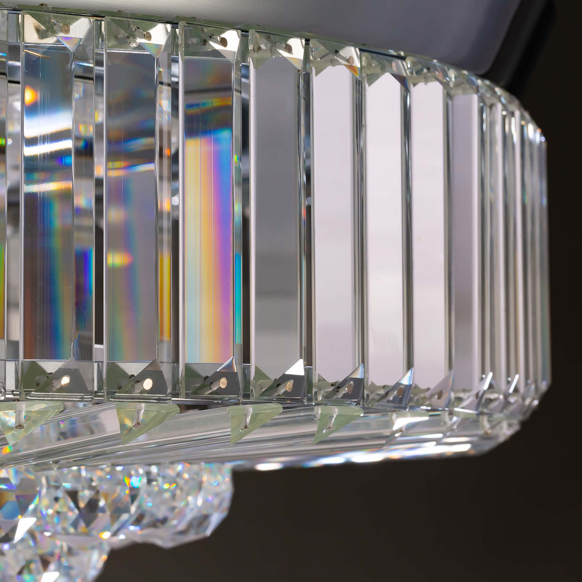 Pre-Installed Crystal Lampshade
