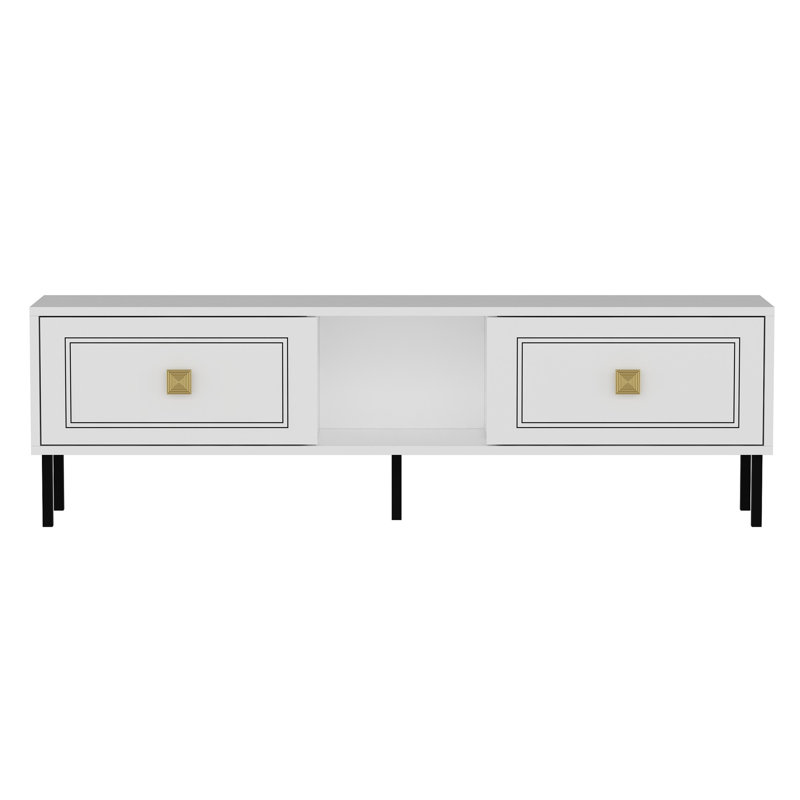 Keikei Unfinished TV Stand, Gold