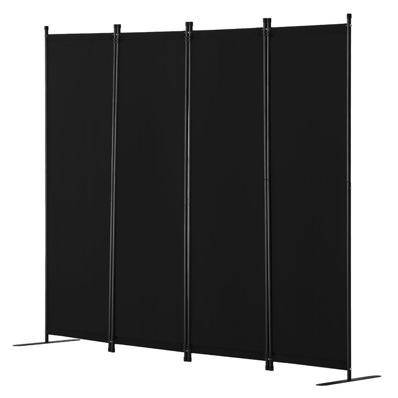 4 - Panel Fabric Partition 8867.5inch, Black, For Bedroom, Dining Room, , Space Saving, Easy To Install 8867.5inch Folding Room Divider, Privacy Screen, Sun Blocking,