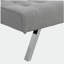 Structure en bois, pieds en acier inoxydable, futon, canapé gris