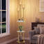Lampe sur pied 71 "à 3 lumières avec abat-jour champagne 71"