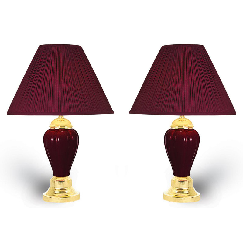 Ensemble de lampes de table 24 po Rawles, Bourgogne