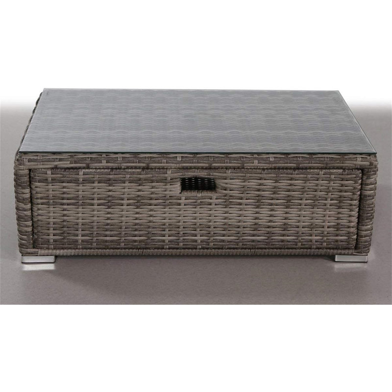 Fully Assembled Glass Outdoor Coffee Table
