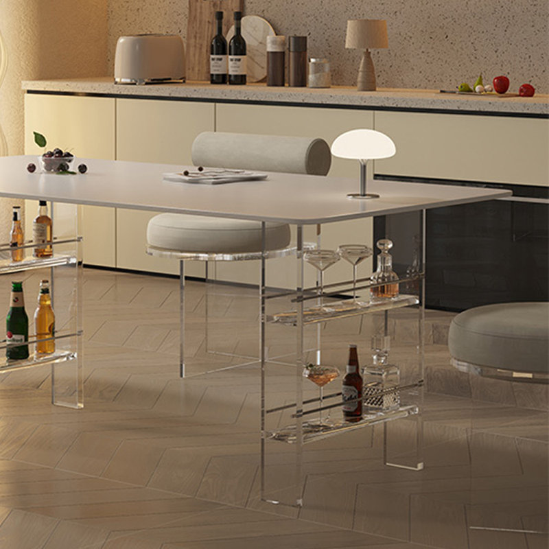 Table de salle à manger rectangulaire, H 29,52 po x L 70,86 po x l 31,49 po, Blanc