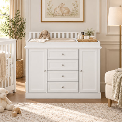 Commode à langer moderne avec rangement solide