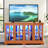 Curio Cabinet With Led Lighting, Adjustable Storage, And Metal Handles For Office Home Showcase Four - Door Antique Display Case Acrylic Back, Lights, Smooth Tabletop Decor Enhancement-123400700