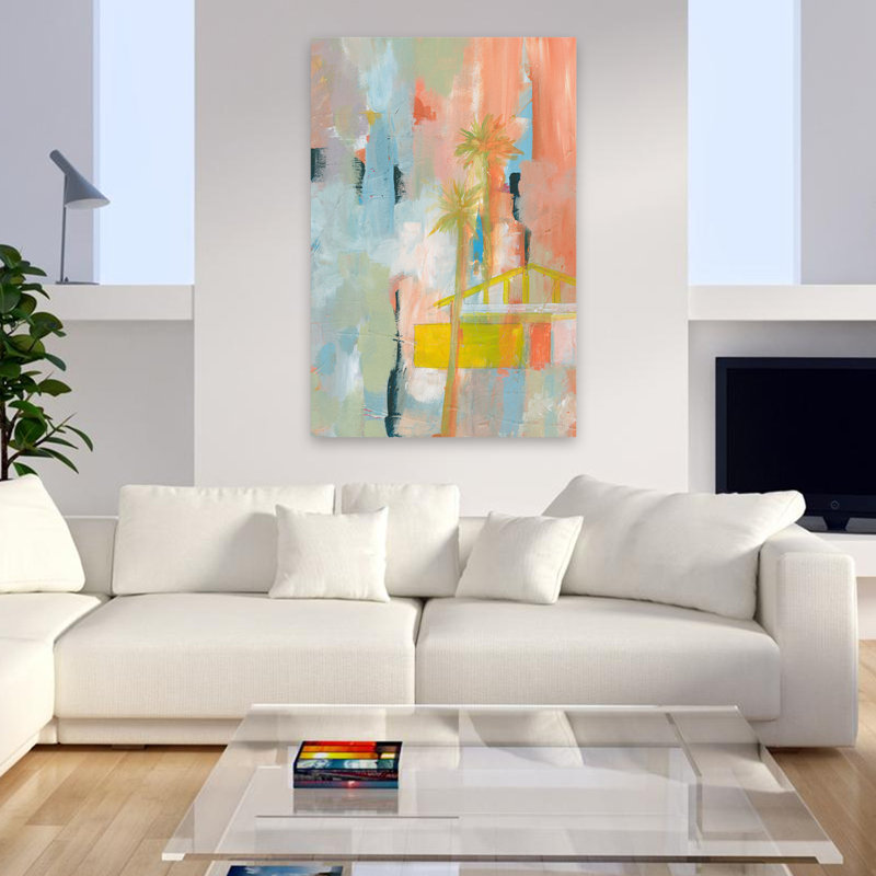 Désert vivant 1 - Art abstrait paysages, H 48 po x l 32 po