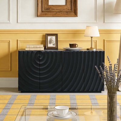 4-Door Modern Accent Storage Sideboard Freestanding Anti-Dumping Buffet Cabinet