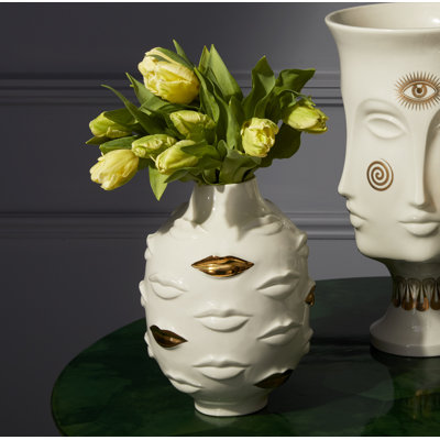Gilded Muse Gala Round Vase