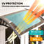 Outsunny 120cm W x 75cm D Polycarbonate Cover Retractable Door / Window Awning