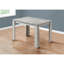 Table de salle à manger rectangulaire neutre compacte pour 4 personnes avec pieds blocs pour petite cuisine ou salle à manger